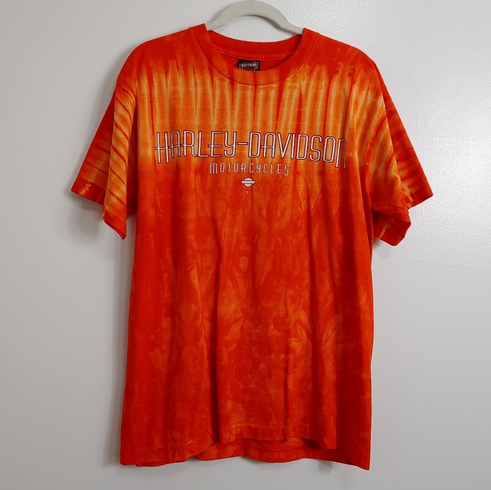 Retro/Vintage Harley Davidson Tie Dye T Shirt